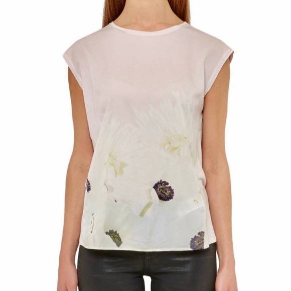Ted Baker Frema Pearly Petal Print Tee Size 1 EUC - Picture 1 of 9